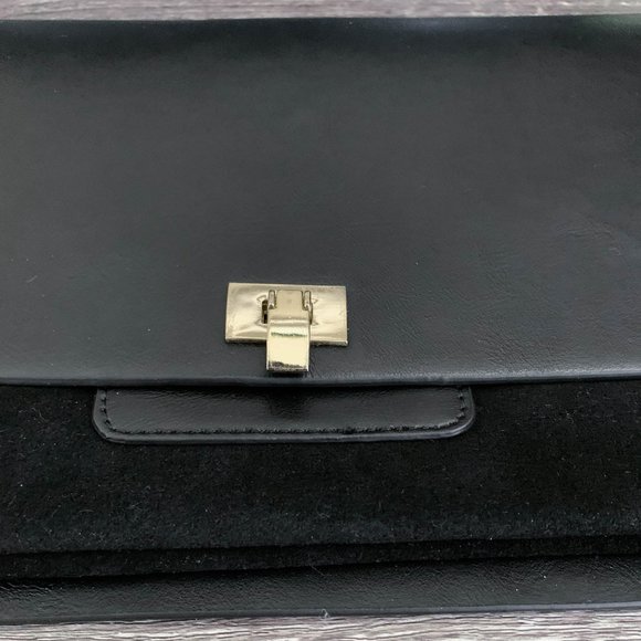 THE LIMITED | 100% Genuine Suede Black Clutch - Picture 3 of 13